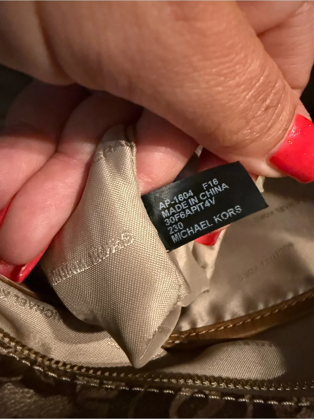 Michael Kors Cream and Brown Paisley Logo Tote